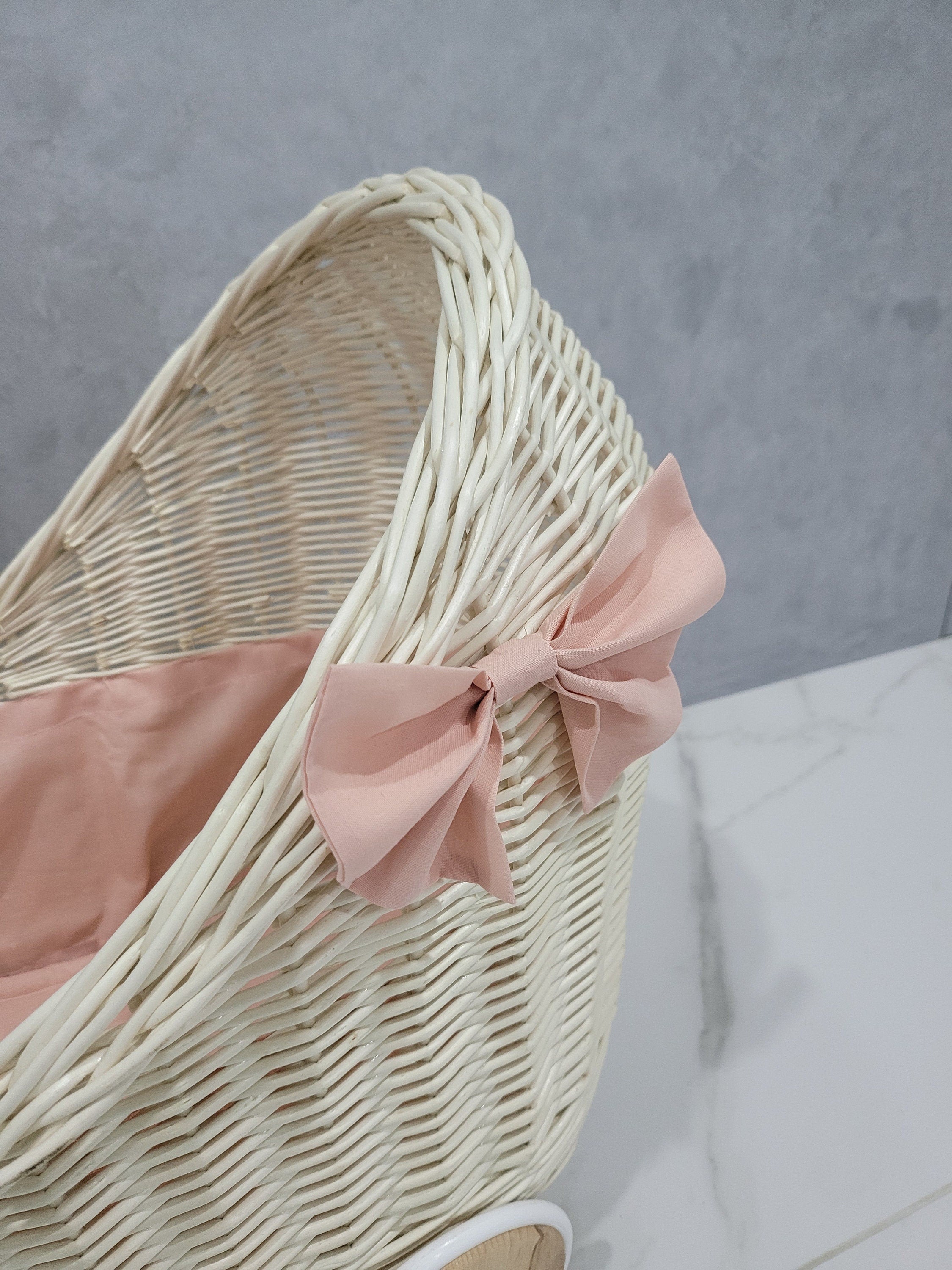 Wicker Wood Doll's Pram, Eco-friendly Wicker Baby Carriage, Doll Stroller, Doll Pram, Wicker Doll Stroller, Wicker Doll Pram